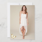 テラリウム幾何学模様バタフライフォトスウィート16 招待状 (裏面)