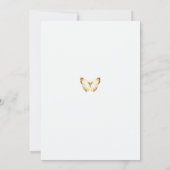 テラリウム幾何学的フレーム金ゴールドブルーブライダルシャワー 招待状 (裏面)