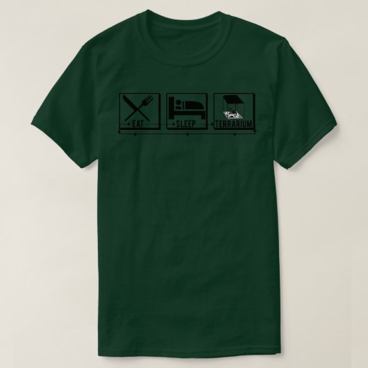 テラリウム水族館トカゲ食べトカゲのテラリ Tシャツ (デザイン正面)
