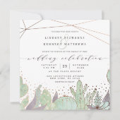 テラリウム結婚は幾何学模様の広場 招待状 (正面)