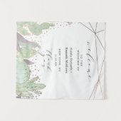 テラリウム カクタス & 多肉植物 ウェディング ウェルカム タペストリー (正面(横))