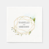 テラリウム | ボタニッパーソナライズされたク結婚ス スタンダードカクテルナプキン (正面)