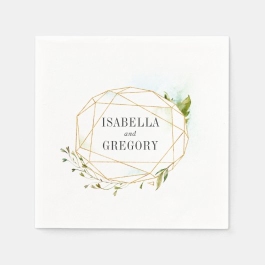 テラリウム | ボタニッパーソナライズされたク結婚ス スタンダードカクテルナプキン (正面)