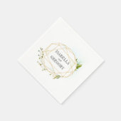 テラリウム | ボタニッパーソナライズされたク結婚ス スタンダードカクテルナプキン (角)