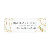 テラリウム |幾何学的差出人住所 ラベル (正面)