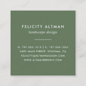 テラリウム |植物学 スクエア名刺 (裏面)