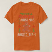 テラルファミリークリスマスベーキングチームマッチングジング Tシャツ (デザイン正面)