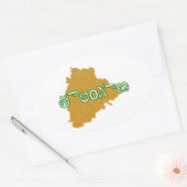 テランガナ 楕円形シール (封筒)