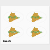 テランガナ 楕円形シール (シート)