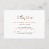 テラ伝統的コッタエレガフォーマルントウェディング エンクロージャーカード (正面)