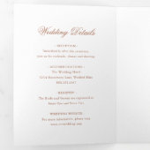 テラ伝統的コッタエレガフォーマルントウェディング 三つ折り招待状 (内部最初)