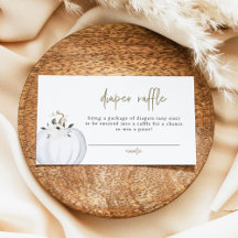 テラ秋ホワイトカボチャベビーおむつラッフルチケット