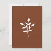 テラ素朴コタシンプルモダンボタ結婚ニック 招待状 (裏面)