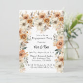 テラ素朴コッタクリームフローラ婚約パーティ 招待状 (スタンド正面)