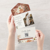 テラ素朴コッタフローラ秋の結婚式 オールインワン招待状 (貼ってはがせる)