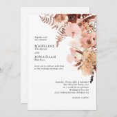 テラ素朴コッタボヘミアンアジサイ結婚ズ 招待状 (正面/裏面)