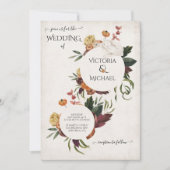 テラ素朴コッタボホフローラリース結婚ズ 招待状 (正面)