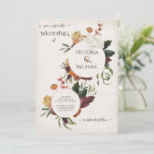 テラ素朴コッタボホフローラリース結婚ズ 招待状 (スタンド正面)