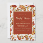 テラ素朴コッタリーフブライダルシャワー 招待状 (正面)