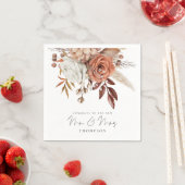 テラ素朴コッタ花模様おめでとうミセス結婚ズ スタンダードカクテルナプキン (インサイチュ)