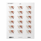 テラ素朴コッタ花模様差出人住所 ラベル (フルシート)