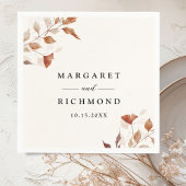 テラ素朴コッタ離れ秋の結婚式 スタンダードカクテルナプキン