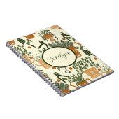 テラ自然コッタと緑の植物:庭園愛好家 ノートブック (右側)