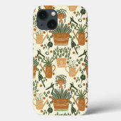 テラ自然コッタと緑の植物:庭園愛好家 Case-Mate iPhoneケース (裏面)