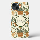 テラ自然コッタと緑の植物:庭園愛好家 Case-Mate iPhoneケース (裏面)
