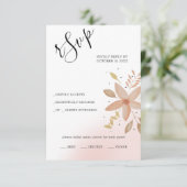 テラ芸術的コタユニークフローラ水彩 出欠カード (スタンド正面)