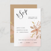 テラ芸術的コタユニークフローラ水彩 出欠カード (正面/裏面)