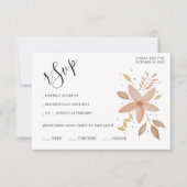 テラ芸術的コタユニークフローラ水彩 出欠カード (正面)