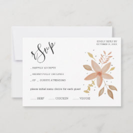 テラ芸術的コタユニークフローラ水彩 出欠カード