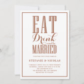 テラ食べコタドリンクとビー結婚したズ結婚の 招待状 (正面)