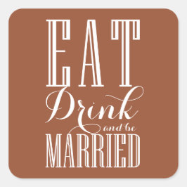 テラ食べコタ、飲み物と食べ結婚した物結婚の スクエアシール