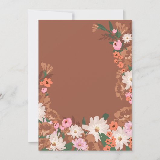 テラ魅力的コッタ秋フローラ50th誕生日 招待状 (裏面)