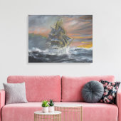 テラ・ノヴァは激しいゲール・ドーンへと向かう キャンバスプリント (インサイチュ (リビング))