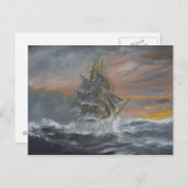 テラ・ノヴァは激しいゲール・ドーンへと向かう ポストカード (正面/裏面)