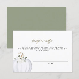 テラ – ボホグリーンリー金ゴールドおむつラッフルチケット 招待状