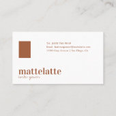 テラ |ミニマモダンリストエレガントプロフェッショナル 名刺 (裏面)