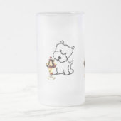 テリアおよびクリーム フロストグラスビールジョッキ (中央)