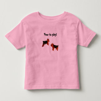 テリアかわいいドッグアート トドラーTシャツ