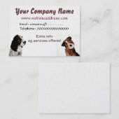 テリアとスパニエル犬ドッグ 名刺 (正面/裏面)