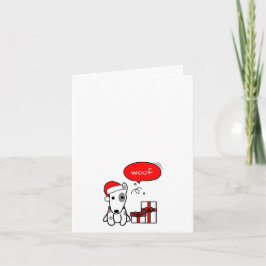 テリアとプレゼントクリスマス シーズンカード