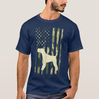 テリアのカモフラージュの米国国旗 Tシャツ