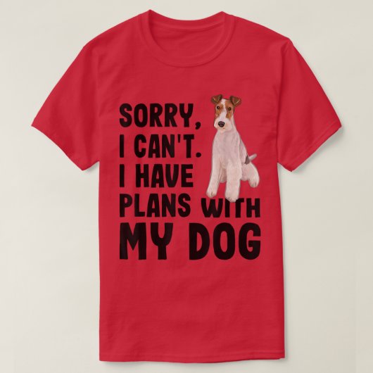テリアの電報は予定が入ってない Tシャツ (デザイン正面)
