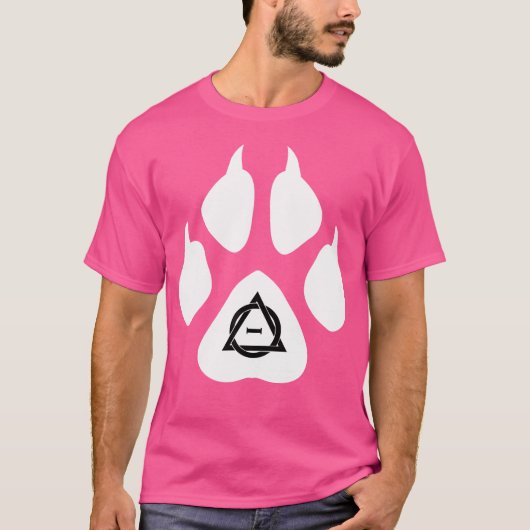 テリアキツネポーズシンボル記号Quadrobics Otherkin Tシャツ (正面)
