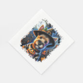 テリアドッグハロウィーンスクエア スタンダードランチョンナプキン (角)