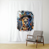 テリアドッグハロウィーンスクエア タペストリー (インサイチュ)