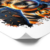 テリアドッグハロウィーンスクエア ポスター (角)